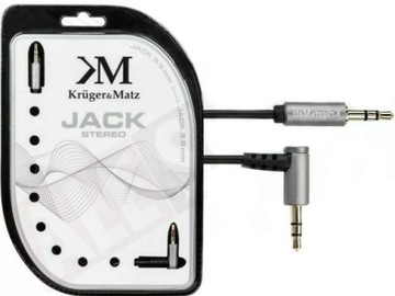 KABEL KRUGER&MATZ WTYK KĄTOWY 1.0M JACK 3,5MM