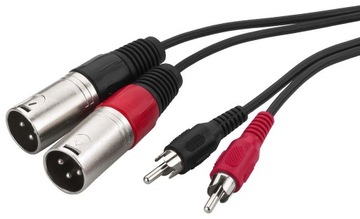 КАБЕЛЬ 2 RCA CINCH XLR MONACOR MCA-127P ЭКРАН 1м