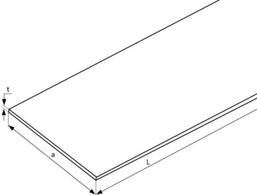 Płaskownik z mosiądzu 60x10 1500mm (150cm)