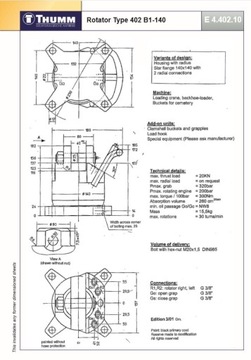 Ротатор Thumm 402 B1-140 ковш-грейфер 2 тонны