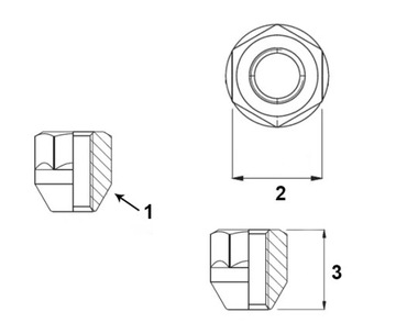 Nakrętka M12x1,25 zamknięta k17 Suzuki, Nissan