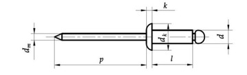 4x6 Заклепки Cu/St Rivet ISO 16582 10 шт.