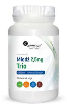 Miedź TRIO Aliness Cytrynian, Glukonian, Siarczan