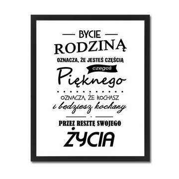 Obraz obrazek plakat w ramce Rodzina Dom XXL