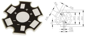 МОЩНЫЙ СВЕТОДИОД 3ВТ EPISTAR FULL SPECTRUM, 45mil, PCB