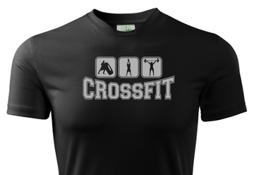 ODDYCHAJĄCA KOSZULKA TERMICZNA CROSSFIT SIŁOWNIA