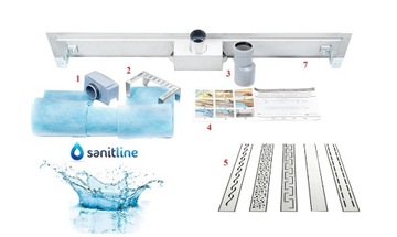 Линейный слив SANITLINE CERAMIC 100см ПОД ПЛИТКУ