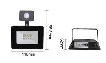 Галогенный светодиодный прожектор 10Вт IP65 с датчиком движения