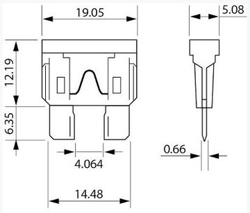 10 автомобильных предохранителей ATO 3A миди Littelfuse 0287003.L