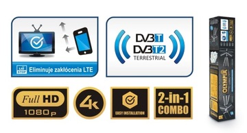 OLYMPIA BX1000 COMBO VHF UHF LTE MUX8 DVB-T антенна