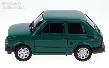 FIAT 126p МЕТАЛЛИЧЕСКАЯ МОДЕЛЬ WELLY 1:21 MALUCH GREEN