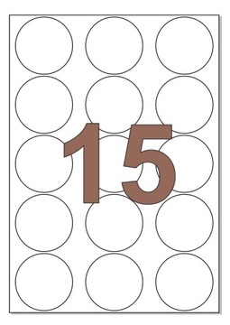 Наклейки fi57 Круглые этикетки, лист А4/100а