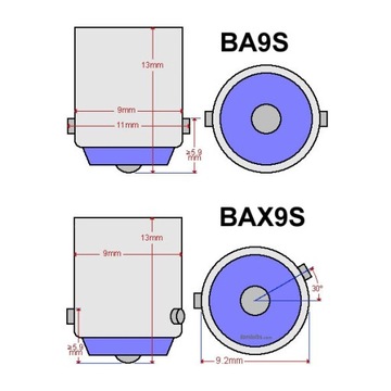 Светодиодная лампа BAX9S, H6W 12V CANBUS 320лм