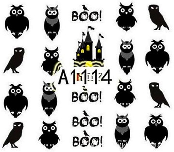 NAKLEJKI WODNE NA PAZNOKCIE HALLOWEEN A1114