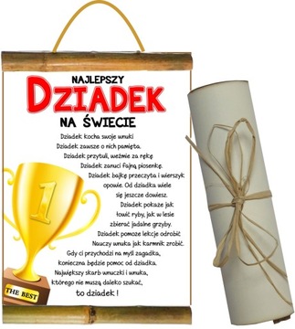 DYPLOM prezent na DZIEŃ DZIADKA BABCI dla dziadka