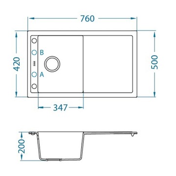 FORMIC 30 ЧЕРНАЯ МОЙКА С МЕДНЫМ ЦВЕТОМ