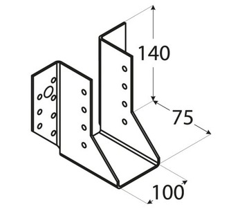 СОЕДИНИТЕЛЬ КРОНШТЕЙНА БАЛКИ WB30 ​​100x140 СЕРТИФИКАТ