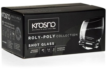 KROSNO Roly-Poly bujane kieliszki do wódki 40ml