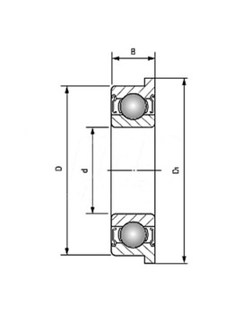 Подшипник с фланцем F688 ZZ EZO 8x16x5