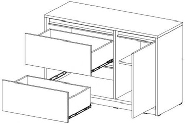 MATI K1D комод, молодежный шкаф с ящиками