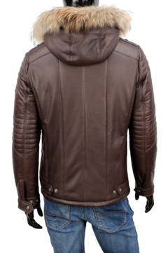 Мужская кожаная утепленная куртка DORJAN PTR124A S