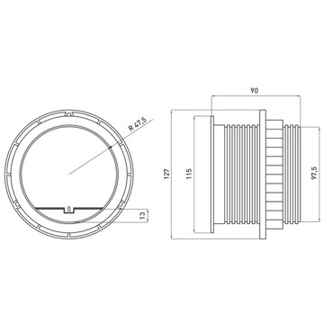 Утопленная розетка, спрятанная в столешнице fi 100 USB CHARGER