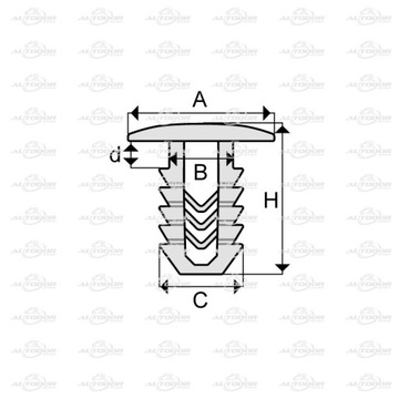 ЗАЖИМЫ, ШТИФТЫ, ПРОКЛАДКИ, AUDI, VOLKSWAGEN, SKODA, 10 шт.