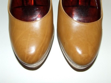 Buty ze skóry MARIPE r.37,5 dł.24,2cm