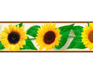 Pas dekoracyjny ozdobny na ścianę Deco Border 83 kwiaty słonecznik