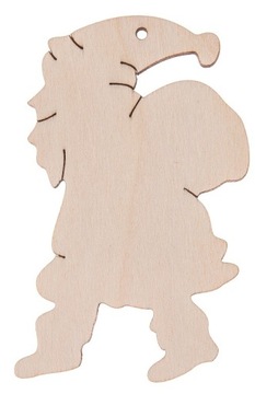 Drewniana ZAWIESZKA na choinkę MIKOŁAJ decoupage S