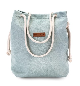 TOREBKA WOREK MIĘTOWA SHOPPER TORBA BAGGAGE mięta
