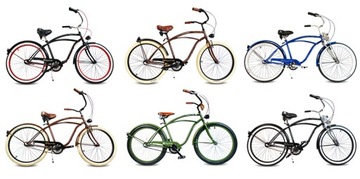 Мужской велосипед Beach Cruiser 26 BONNIE Royal Bi shimano 3 скорости ретро белый