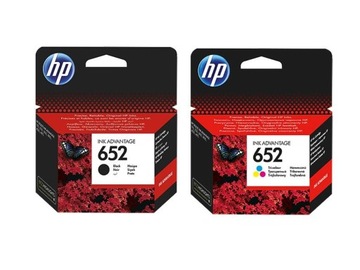 НАБОР ЧЕРНЫХ ЧЕРНИЛ HP 652 + ЦВЕТ F6V24AE F6V25A