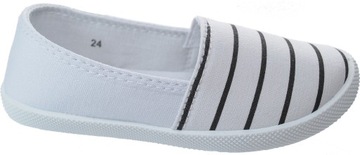 BIAŁE ESPADRYLE SLIPON-y tenisówki r 31