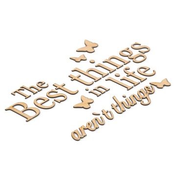 Деревянные 3D надписи на стене Лучшие вещи в жизни