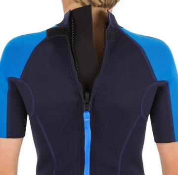 Короткий детский гидрокостюм для серфинга Olaian 100 из неопрена толщиной 1,5 мм.