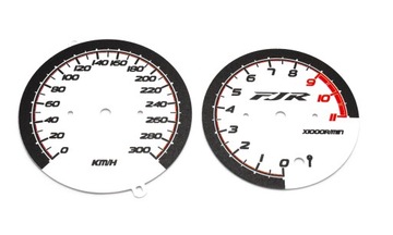 Yamaha FJR 1300 2003-2005 Tarcze Zegarów BIAŁE