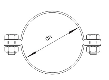 Хомут для труб из нержавеющей стали DN 50 60,3 мм AISI 304