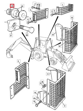 ГАЙКА ЗАСЛОНКИ JCB 3CX 4CX 826/00820