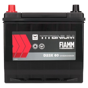 Аккумулятор FIAMM BLACK D23X60 12В 60Ач 540А (EN)