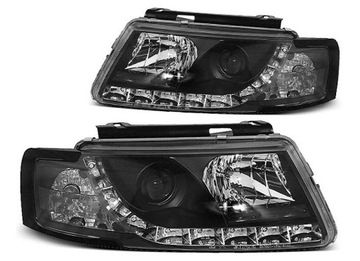 Lampy przód VW PASSAT B5 BLACK LED diodowe czarne