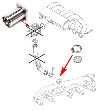 F75 ЗАМЕНА ПРОБКИ EGR ФЛАНЕЦ 074129637B VAG