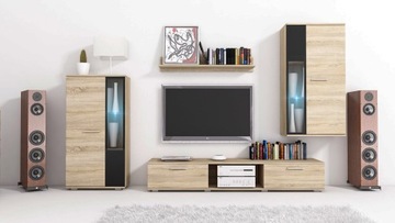 Комод SALSA сливовый, светодиодное освещение POLISH FURNITURE