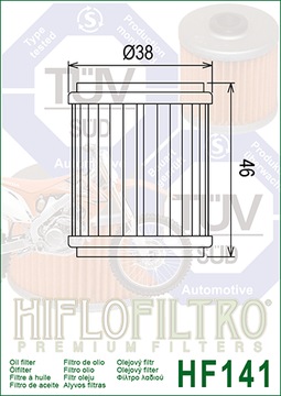 HIFLO HF141 Масляный фильтр YZF WRF WR XG 125 200 450
