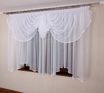 Гардина Klaudia 400x160 Voile Gładi/Cresz Trim