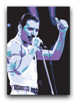 Queen - OBRAZ 120x80 canvas plakat Freddie Mercury