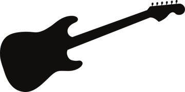 Naklejka na ścianę dekoracyjna do salonu GITARA MUZYKA 50 cm