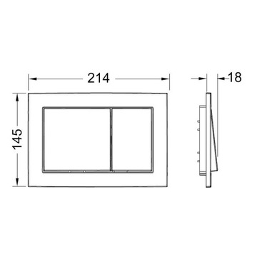 КНОПКА TECE BASE CHROME MAT 9.240.702 серебристый