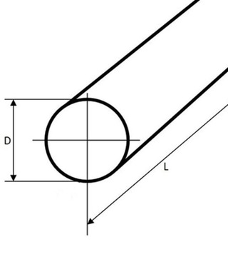 Pręt tekstolit wałek fi 45x980mm