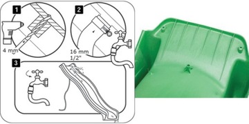 NAJDŁUŻSZA zjeżdżalnia 3m trzymetrowy- bardzo wytrzymała - zielona
